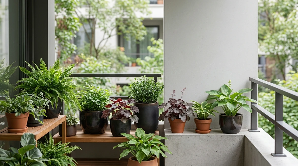 arranging a north-facing balcony for shade-loving plants