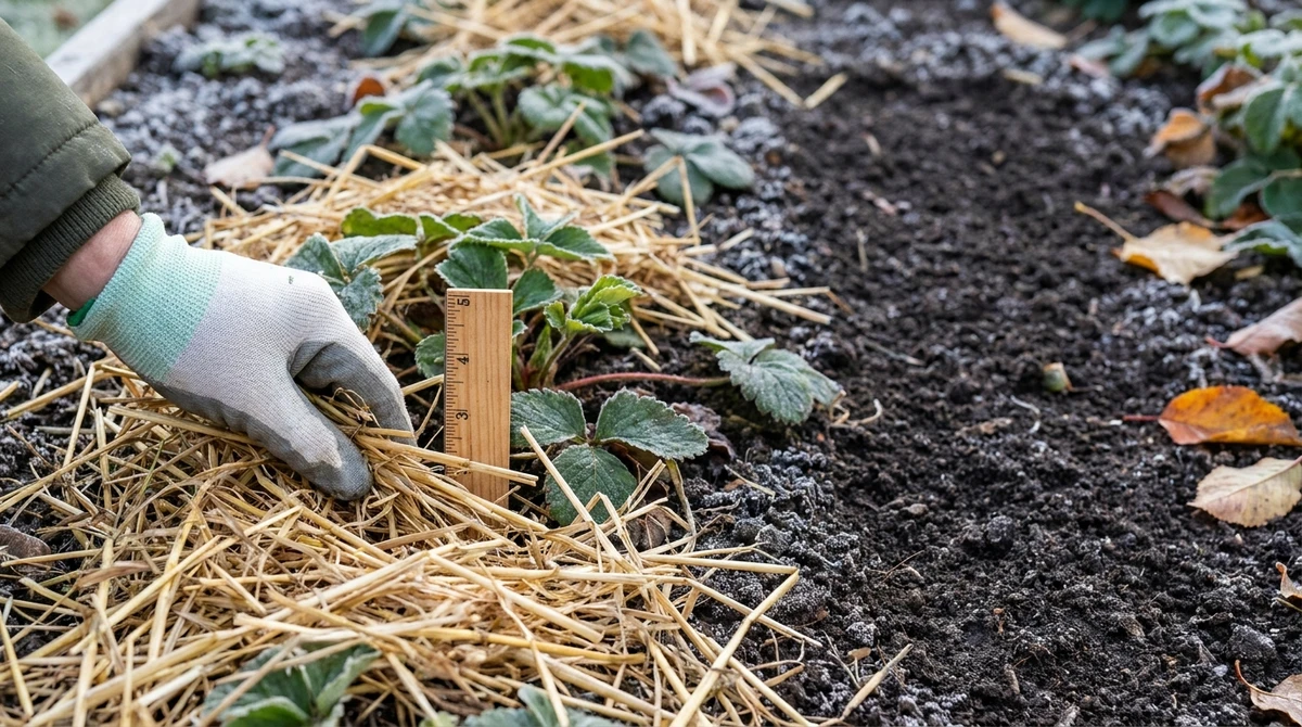 when to mulch strawberry beds and how deep