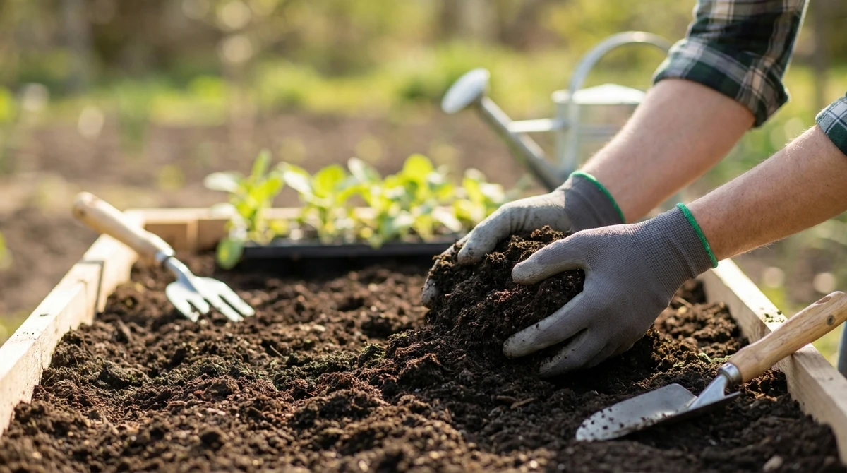 preparing vegetable garden soil for spring planting