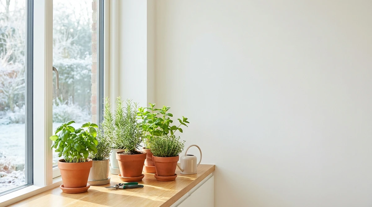 overwintering herbs indoors