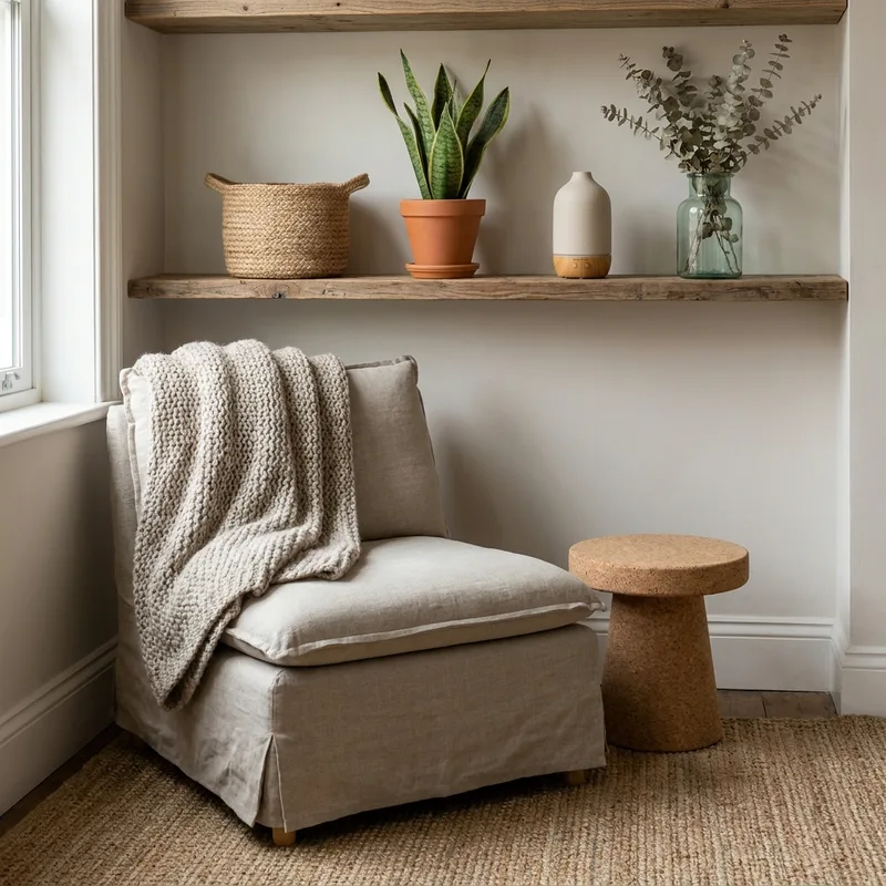 The Importance of Sustainable Decor in Small Spaces — sustainable natural-material decor for a small living room
